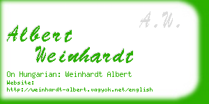 albert weinhardt business card